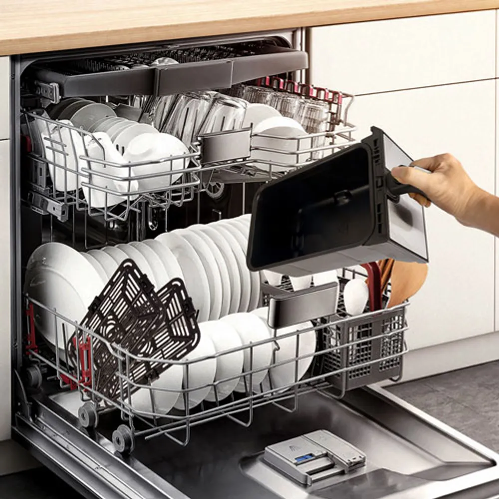 Friteuse à air chaud numérique à deux zones d'Ultima Cosa - 8 l/8,5 pte - Acier inoxydable noir - Exclusivité de Best Buy