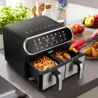 Friteuse à air chaud numérique à deux zones d'Ultima Cosa - 8 l/8,5 pte - Acier inoxydable noir - Exclusivité de Best Buy