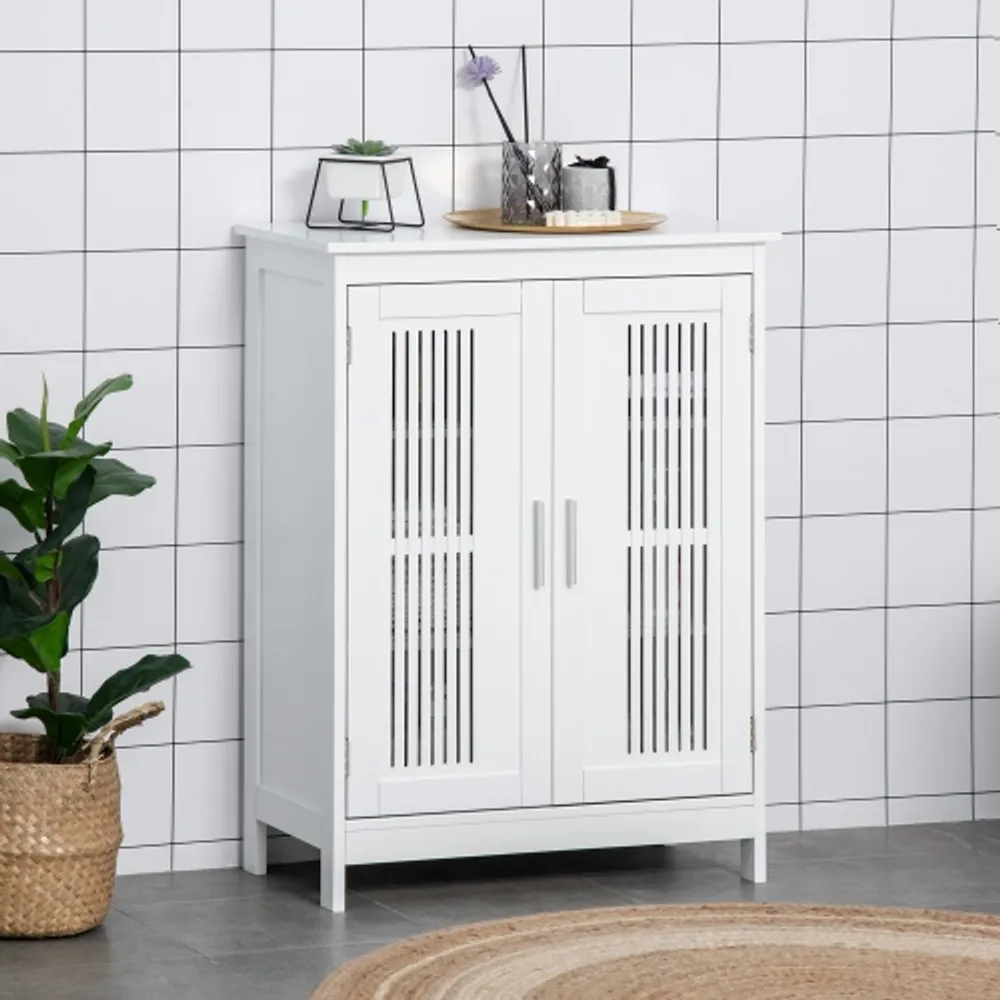 kleankin Modern Bathroom Floor Cabinet, Free Standing Linen