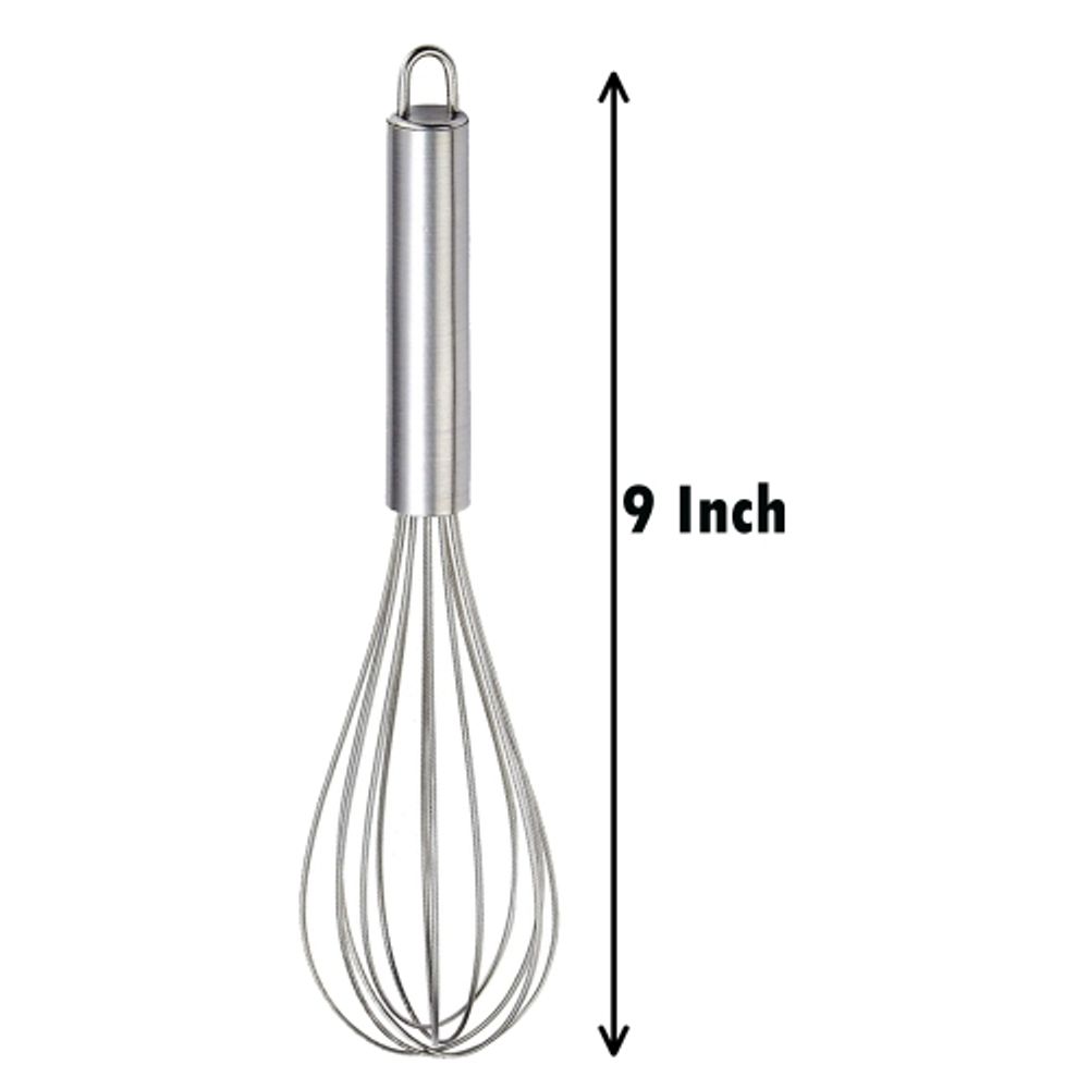 PREMIUM Stainless Steel Wire Whisk Durable Kitchen Manual Egg Beater (3  Pcs) Set