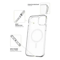 TUFF8 Fitted Hard Shell Case with MagSafe for iPhone 14 Plus - Clear