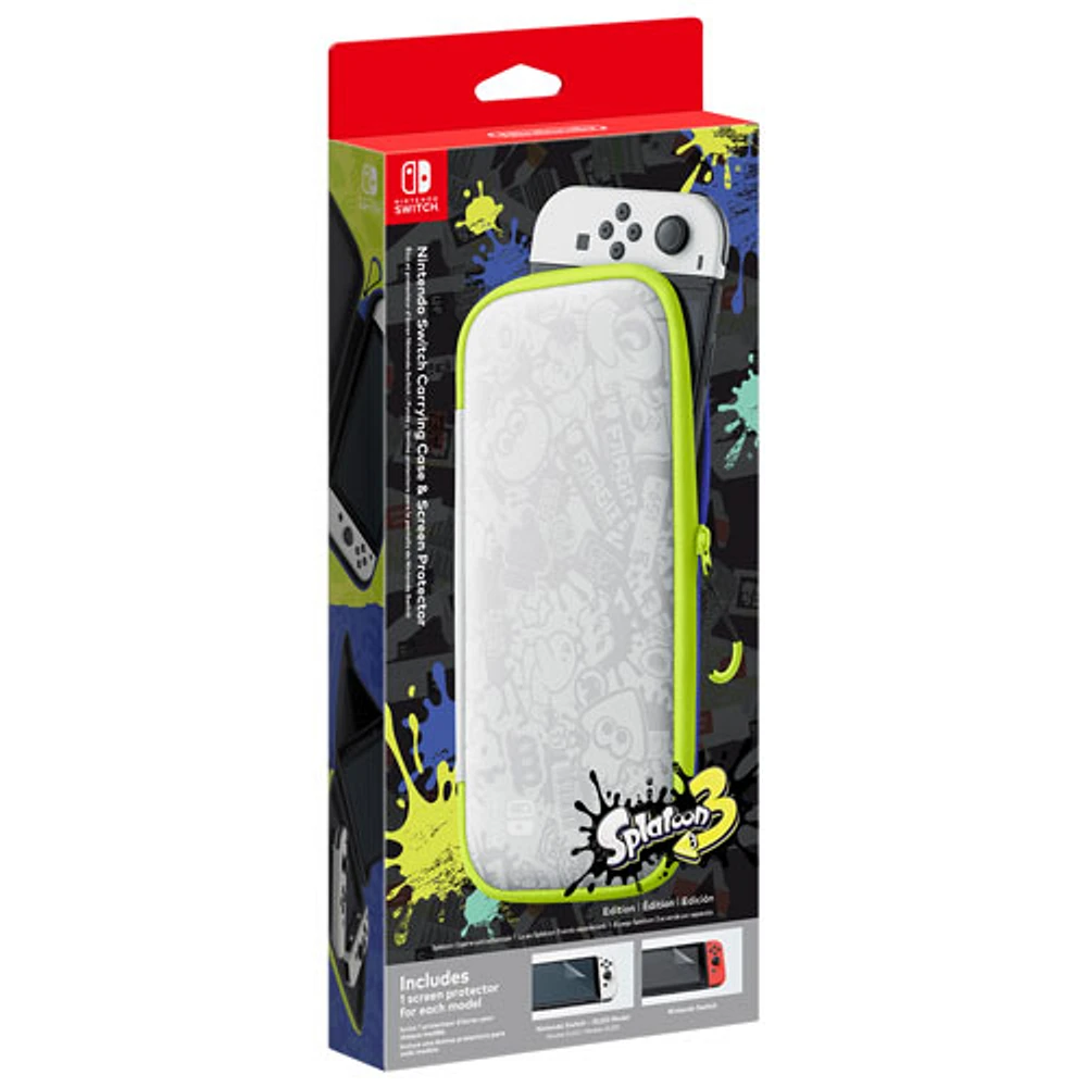 Nintendo Switch Splatoon 3 Edition Carrying Case & Screen Protector