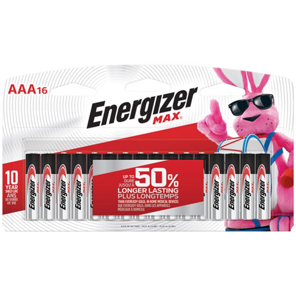 Energizer MAX Alkaline AAA Batteries - 16 Pack