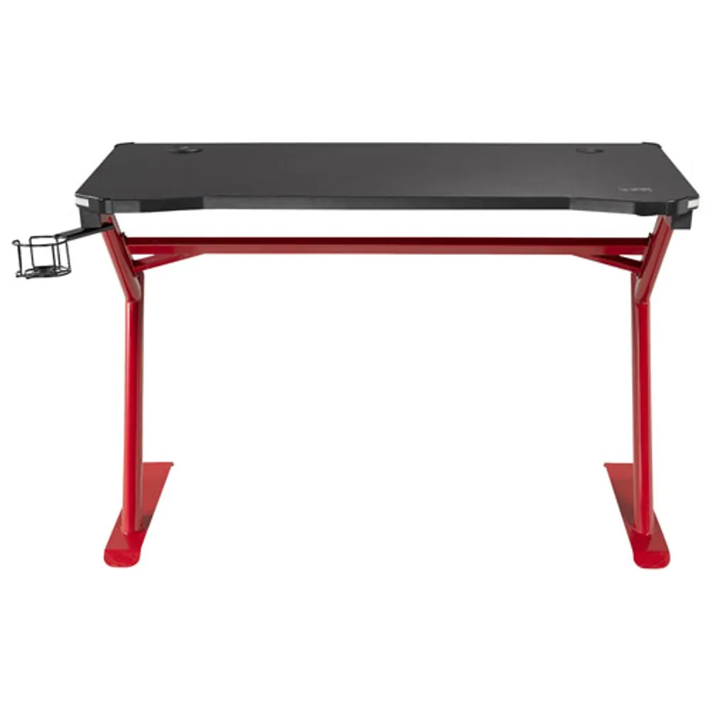 Brassex Luna 26.8"W Gaming Desk - Black/Red