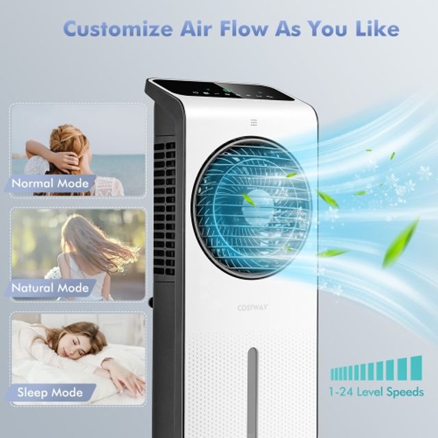 Costway Evaporative Air Cooler 3-in-1 Portable Swamp Cooling Fan w