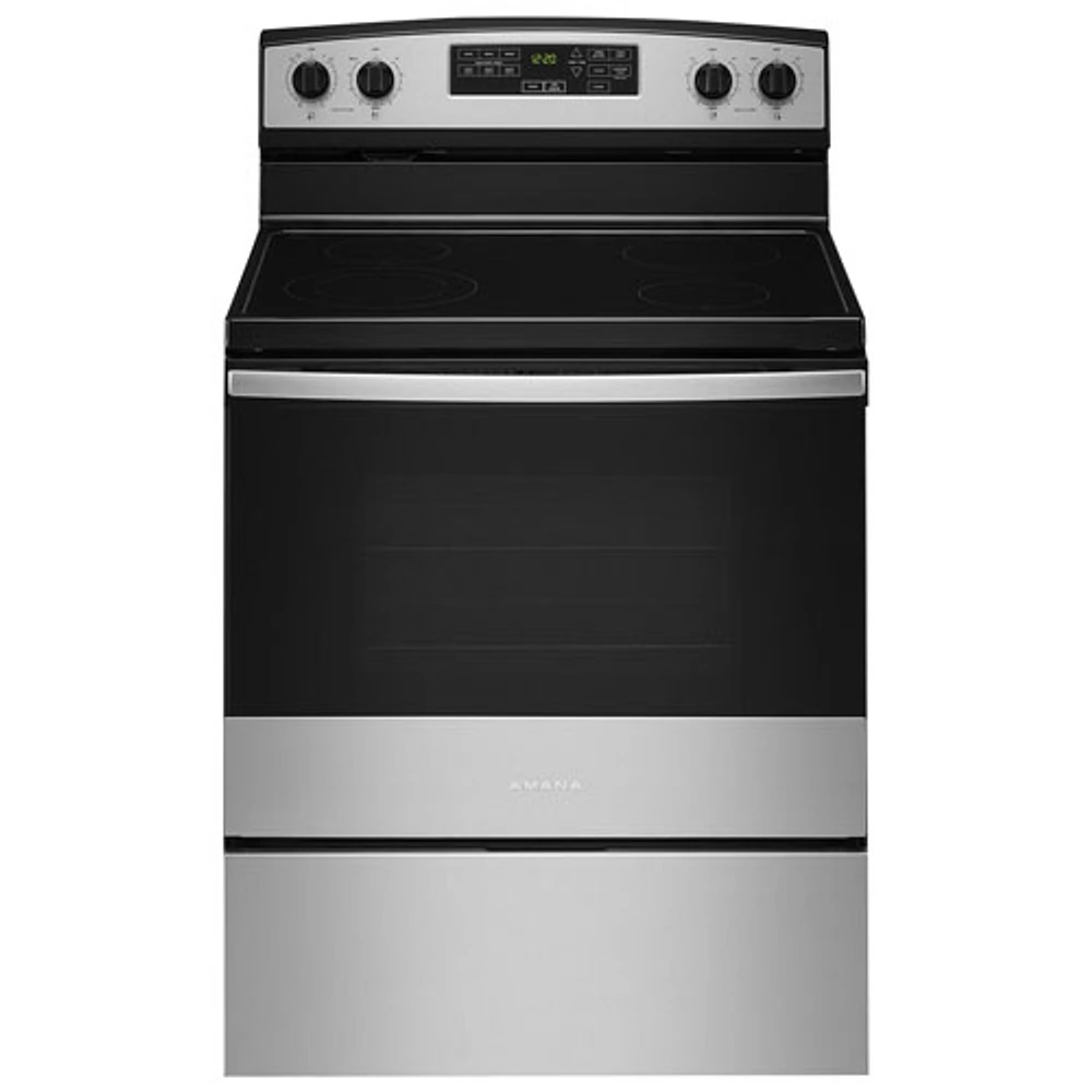 Amana 30" 4.8 Cu. Ft. Self-Clean Freestanding Electric Range (YAER6603SMS) - Stainless Steel