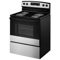 Amana 30" 4.8 Cu. Ft. Freestanding Electric Coil Top Range (YACR4303MMS) - Stainless Steel