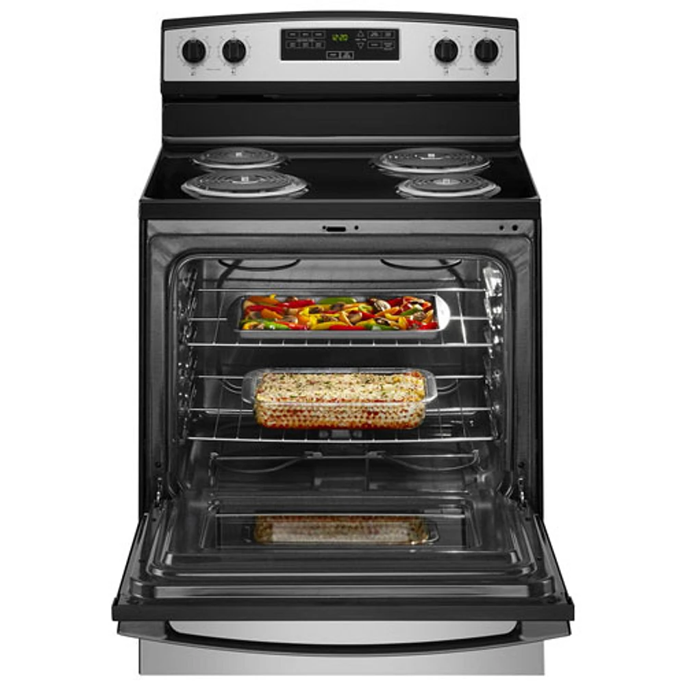 Amana 30" 4.8 Cu. Ft. Freestanding Electric Coil Top Range (YACR4303MMS) - Stainless Steel