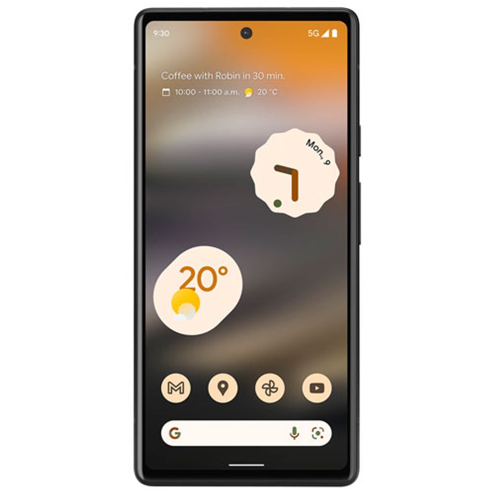 Fido Google Pixel 6a 128GB - Charcoal - Monthly Financing