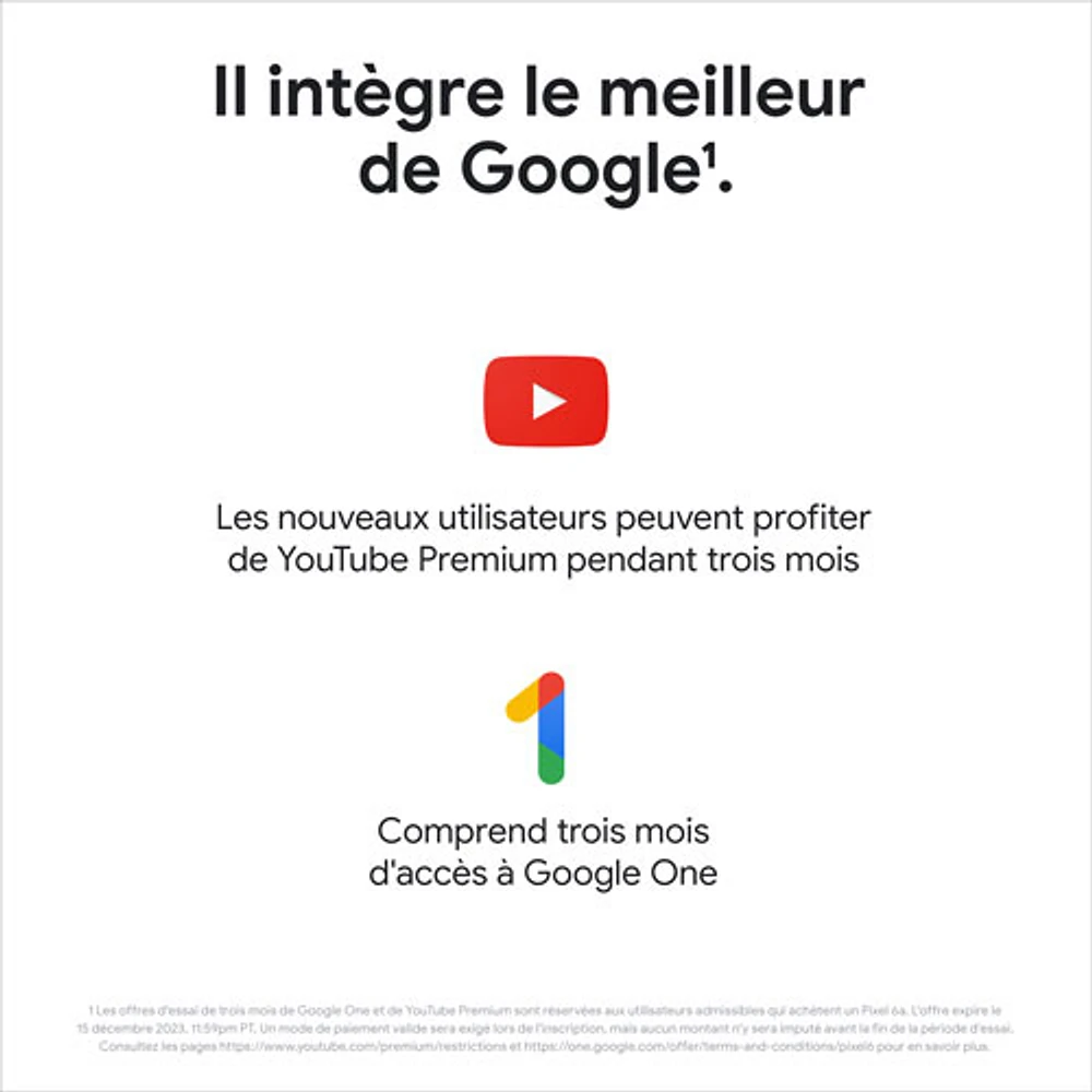 Pixel 6a de 128 Go de Google avec Virgin Plus - Anthracite - Financement mensuel