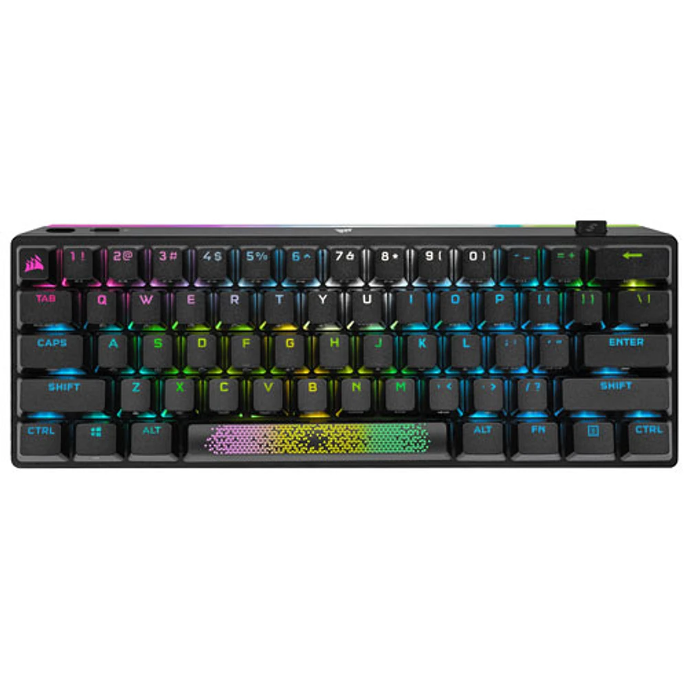 Mini clavier de jeu mécanique sans fil rétroéclairé Bluetooth Cherry MX RGB Red 60 % K70 de Corsair - Anglais