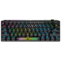 Mini clavier de jeu mécanique sans fil rétroéclairé Bluetooth Cherry MX RGB Red 60 % K70 de Corsair - Anglais