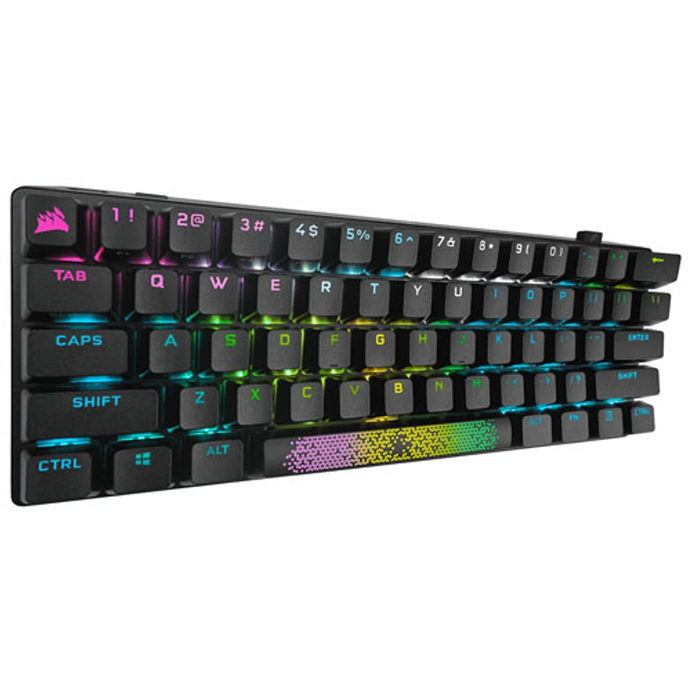 Mini clavier de jeu mécanique sans fil rétroéclairé Bluetooth Cherry MX RGB Red 60 % K70 de Corsair - Anglais