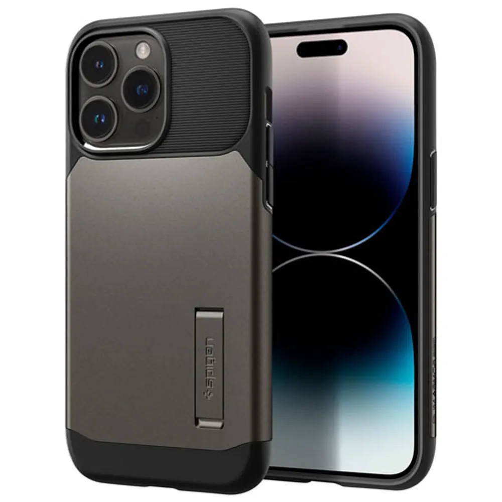 Spigen Slim Armor Fitted Hard Shell Case for iPhone 14 Pro - Gunmetal