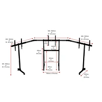 Next Level Racing Free Standing Triple Monitor Stand