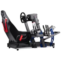 Cockpit de simulateur de course de F-GT Elite Formula et GT en profilé d'aluminium de Next Level Racing, édition iRacing