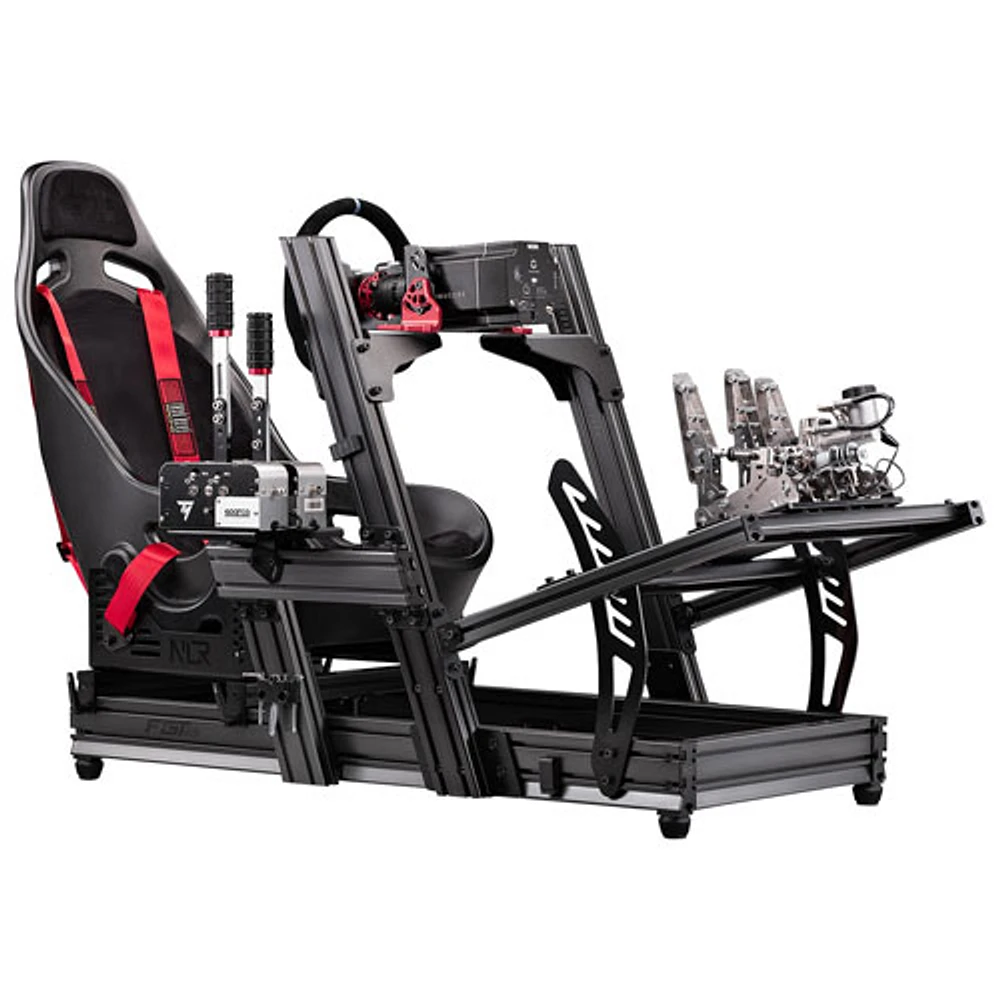 Next Level Racing F-GT Elite Formula & GT Aluminum Profile Simulator Cockpit - Front & Side Mount