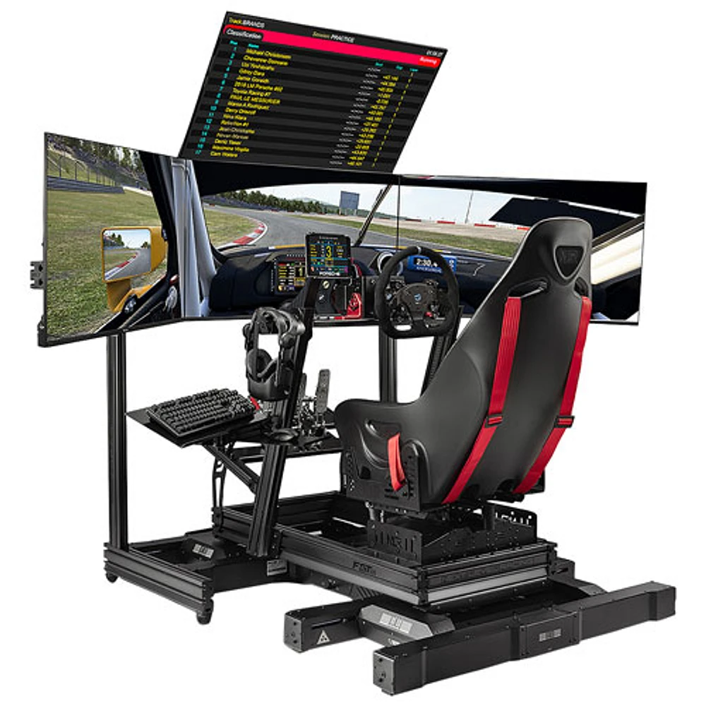 Next Level Racing F-GT Elite Formula & GT Aluminum Profile Simulator Cockpit - Front & Side Mount