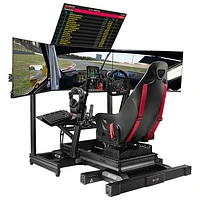 Next Level Racing F-GT Elite Formula & GT Aluminum Profile Simulator Cockpit - Front & Side Mount