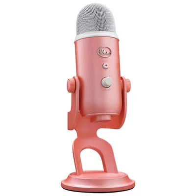 Microphone de jeu à condensateur USB Aurora Collection Blue Yeti de Logitech avec thèmes Streamlabs - Aurore rose