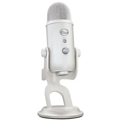 Logitech Aurora Collection Blue Yeti USB Condenser Gaming Microphone with Streamlabs Themes - White Mist