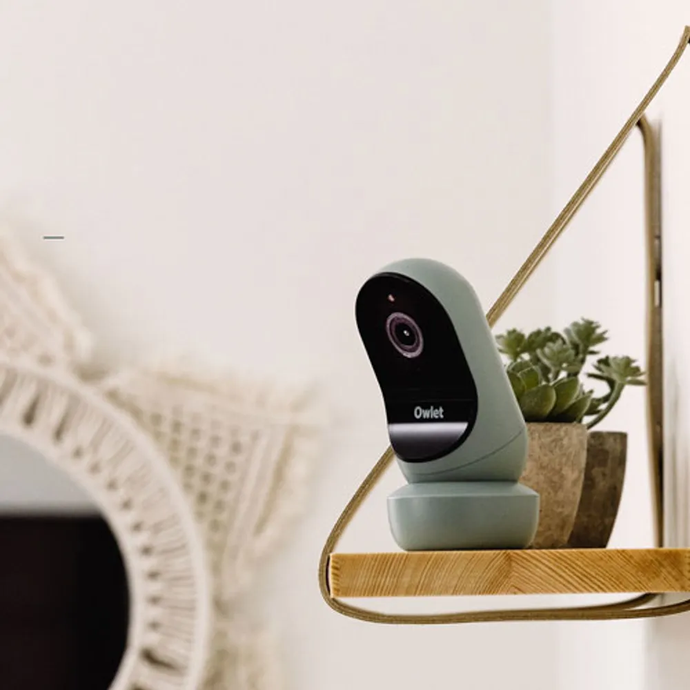 Interphone surveillance vidéo intelligent Owlet Cam 2 avec capteur de température ambiante (BC04N67BBJ) - Bleu dodo