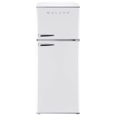 Galanz 24" 10 Cu. Ft. Top Freezer Refrigerator with LED Lighting (GLR10TWEEFR) - White