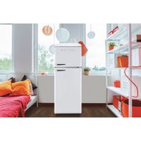 Galanz 24" 10 Cu. Ft. Top Freezer Refrigerator with LED Lighting (GLR10TWEEFR) - White