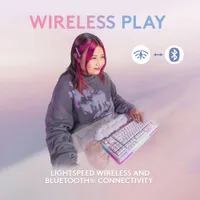 Clavier de jeu mécanique rétroéclairé Bluetooth avec touches tactiles GX Brown Aurora Collection G715 de Logitech G - Brume blanche