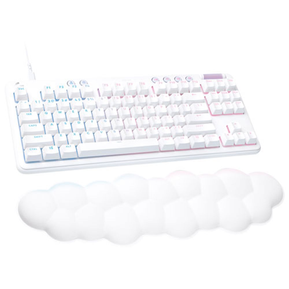 Logitech G Aurora Collection G713 Backlit Mechanical GX Brown Tactile Gaming Keyboard - White Mist