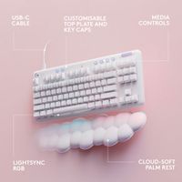 Logitech G Aurora Collection G713 Backlit Mechanical GX Brown Tactile Gaming Keyboard - White Mist