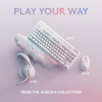 Logitech G Aurora Collection G713 Backlit Mechanical GX Brown Tactile Gaming Keyboard - White Mist