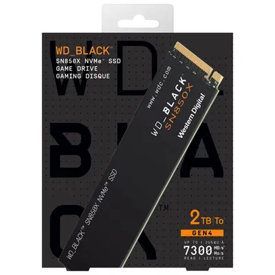 Disque SSD interne NVMe PCI-e WD_BLACK SN850X de 2 To (WDBB9G0020BNC-WRSN)