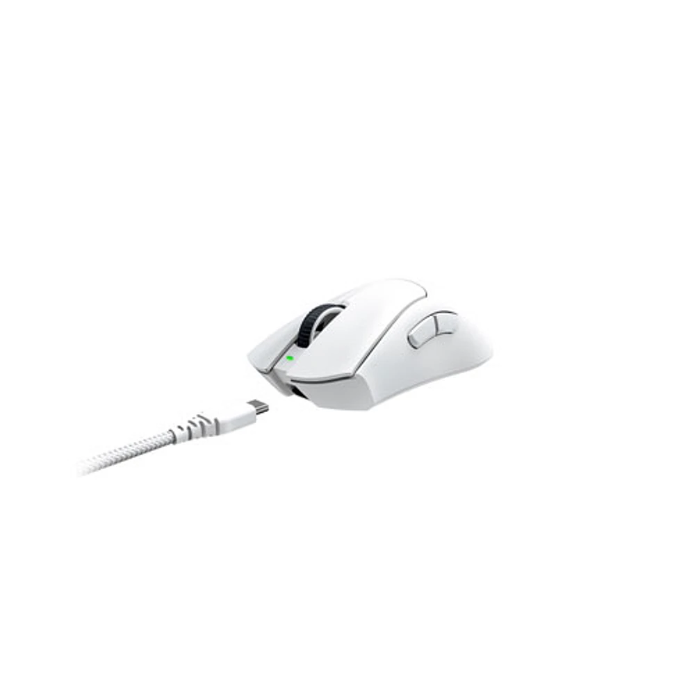 Souris de jeu sans fil de 30 000 ppp DeathAdder V3 Pro de Razer - Blanc