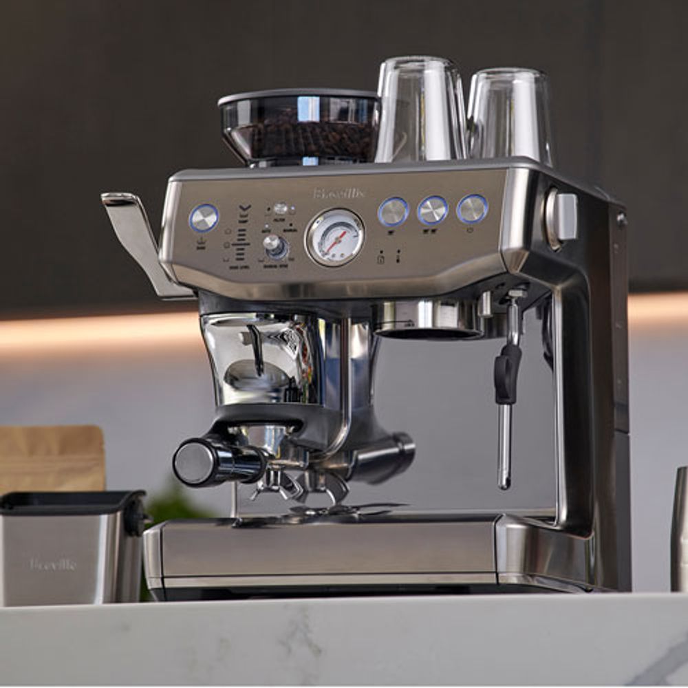 Breville the Barista Express Impress Espresso Machine Brushed Stainless  Steel BES876BSS1BNA1 - Best Buy