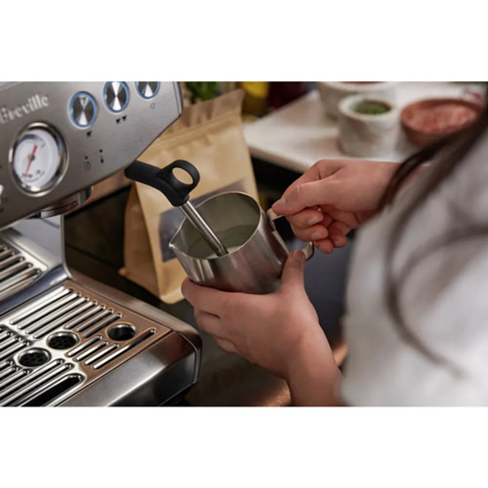 Breville the Barista Express Impress Espresso Machine Brushed Stainless  Steel BES876BSS1BNA1 - Best Buy