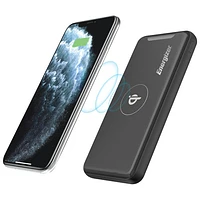 Energizer 10000 mAh USB-A/USB-C Power Bank with Wireless Qi Charger - Black