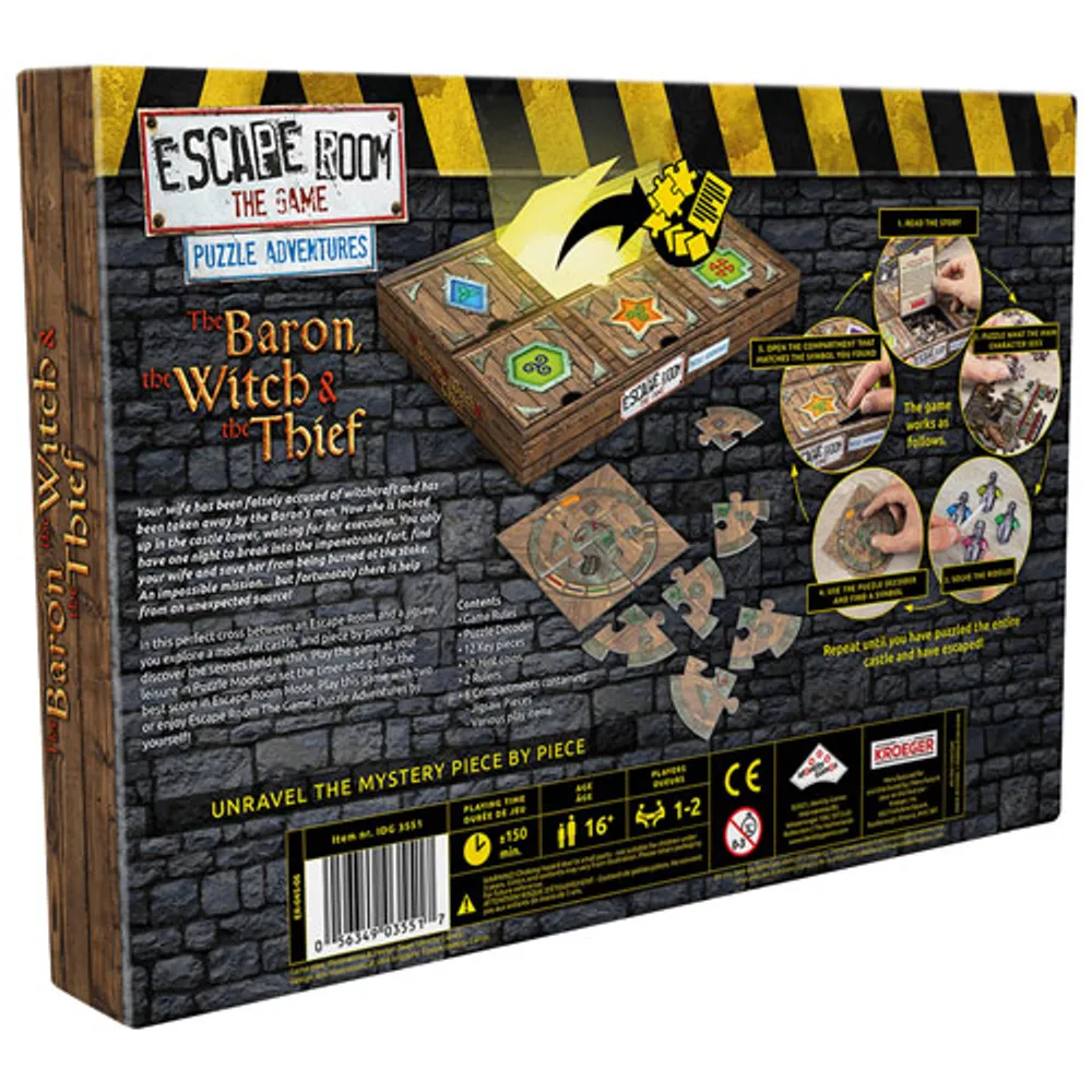 Escape Room The Game Puzzle Adventures: The Baron The Witch & The Thief Board Game - English