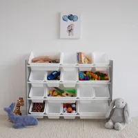 Humble Crew Super-Sized 16-Bin Toy Organizer - Grey