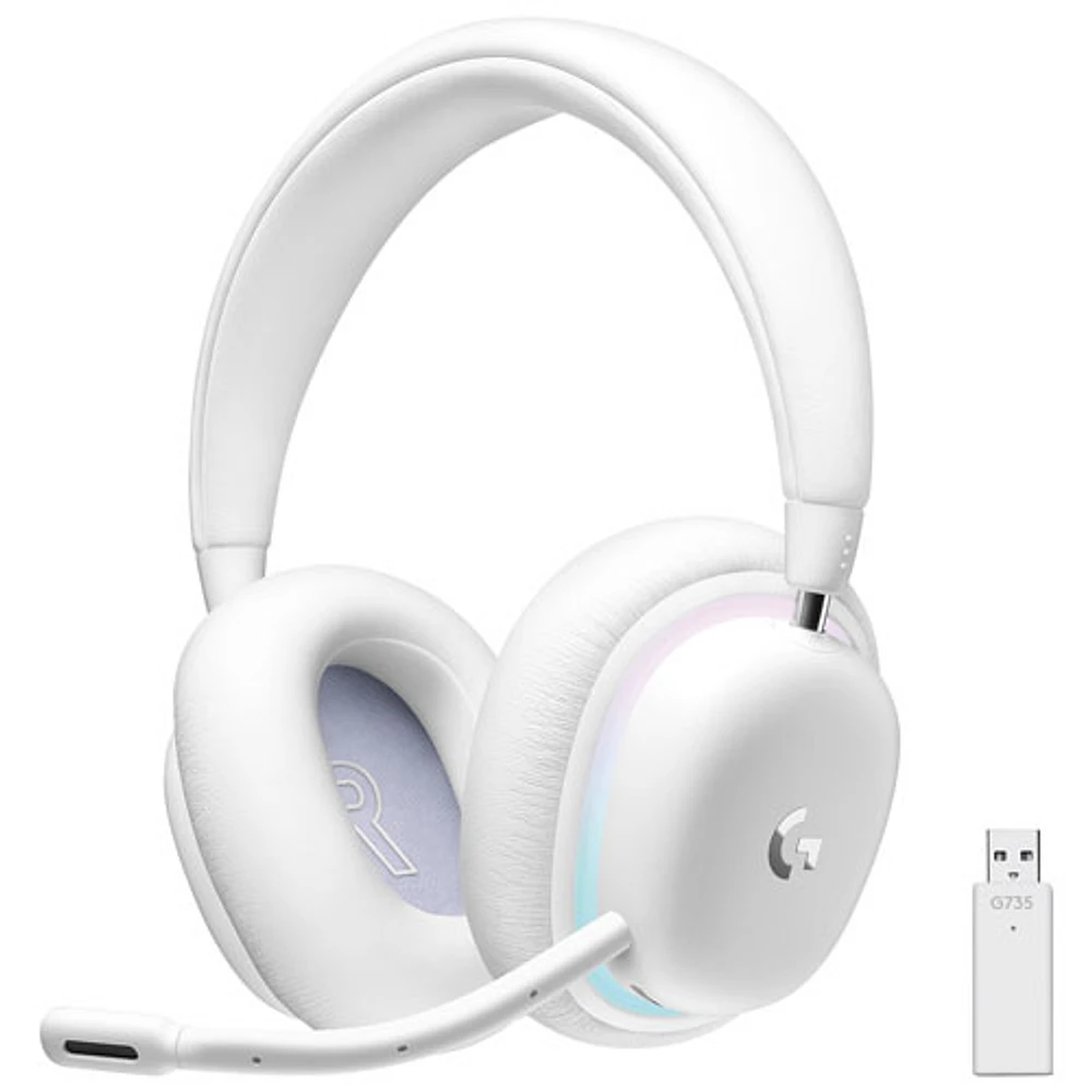 Casque de jeu sans fil Aurora G735 de Logitech G - Brume blanche