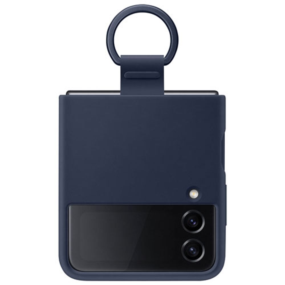 Samsung - Galaxy Z Flip5 Silicone Case with Ring - Indigo