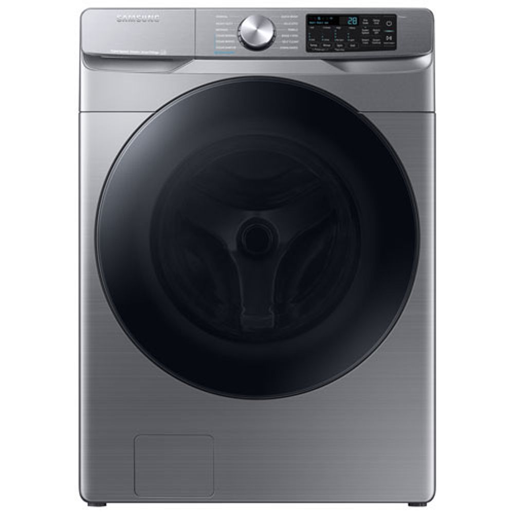 Samsung 5.2 Cu. Ft. HE Front Load Steam Washer (WF45B6300AP/US) -Platinum -Open Box -Scratch & Dent