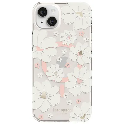 kate spade new york Fitted Hard Shell Case with MagSafe for iPhone 14 Plus - Peony