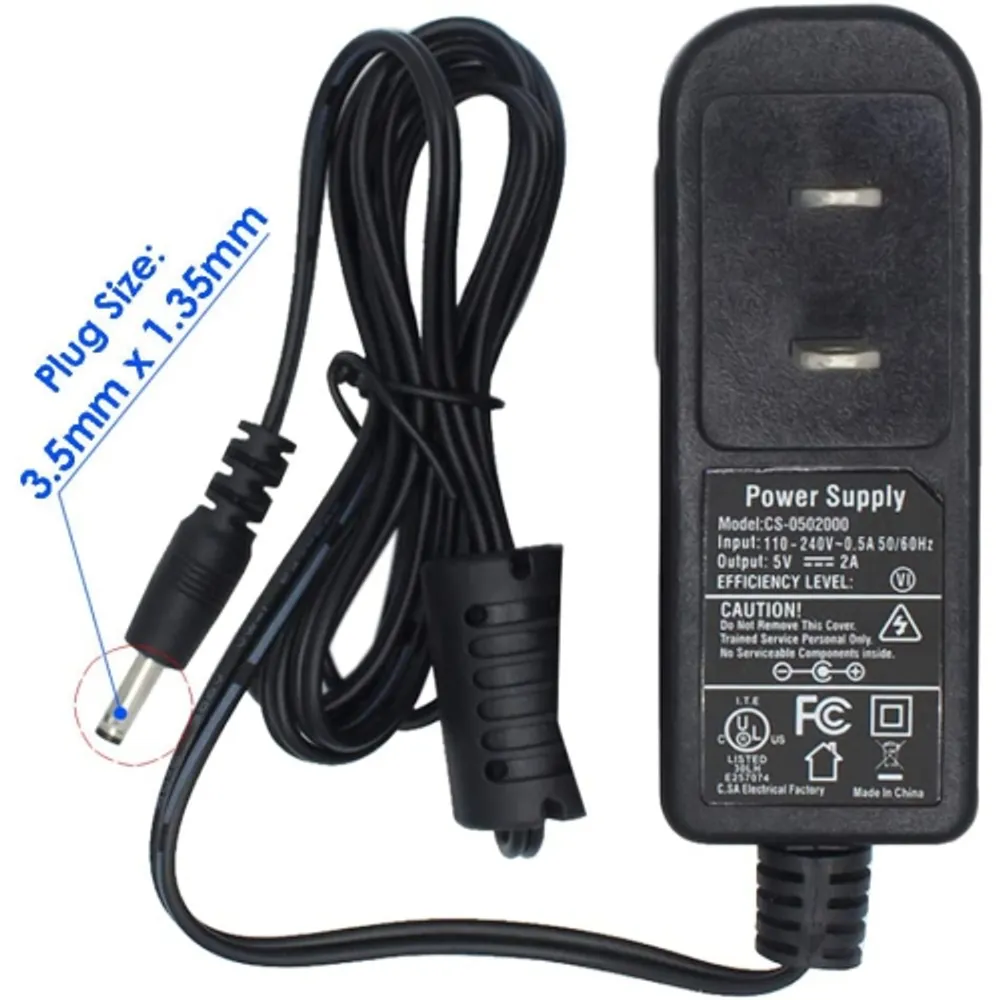 2-PACK AC/DC Adapter, Power Supply, 5V/2A