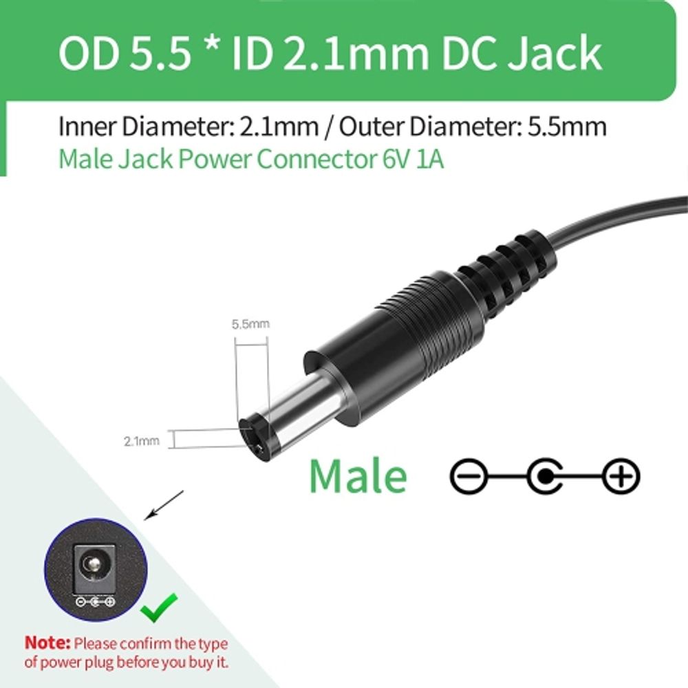 2pack AC to DC 5V 2A Power Supply, Barrel Plug 3.5mm x 1.35mm with 5.5mm x  2.1mm Connector UL Listed FCC