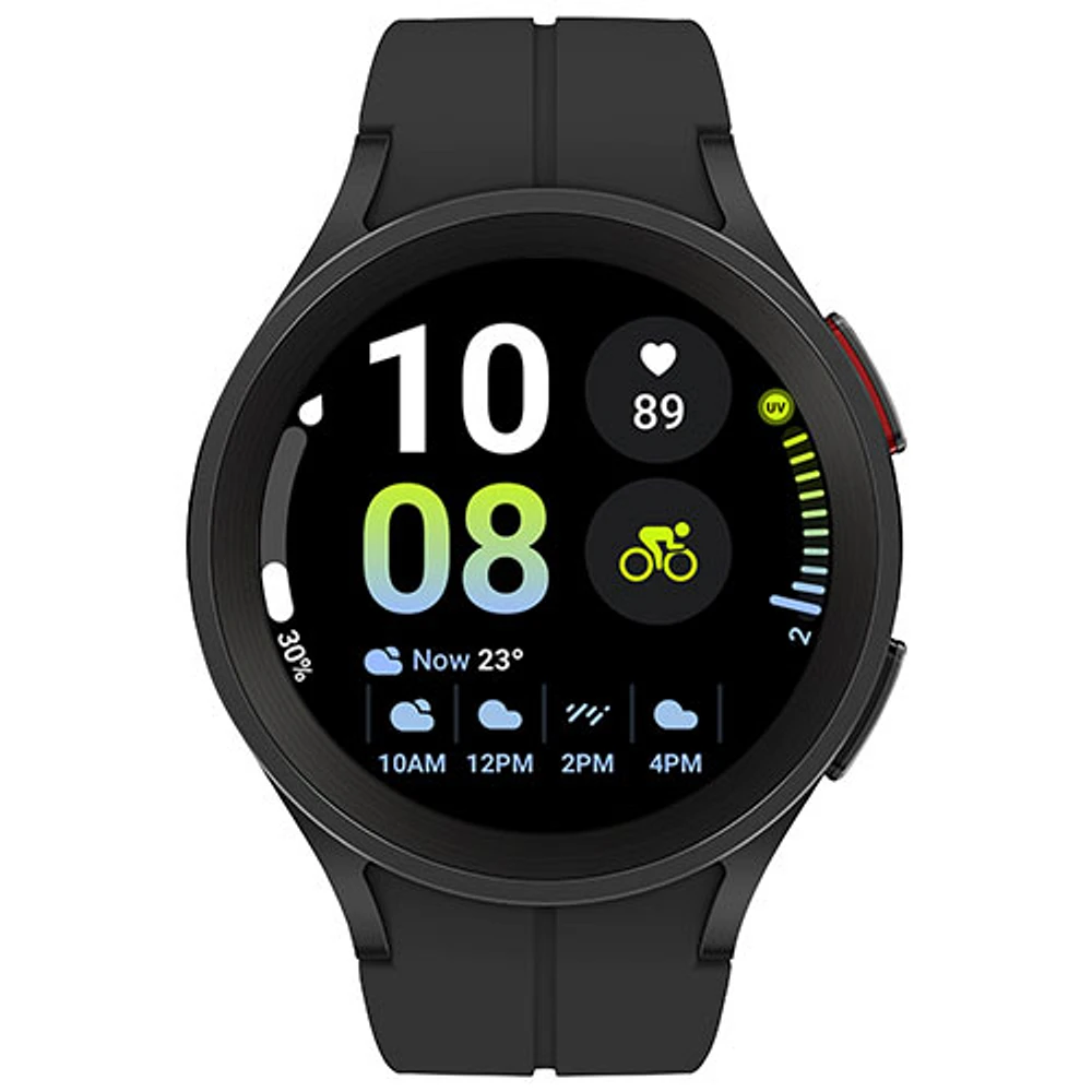 Montre intelligente de 45 mm Galaxy Watch5 Pro (GPS + LTE) de Samsung avec moniteur de fréquence cardiaque - Noir