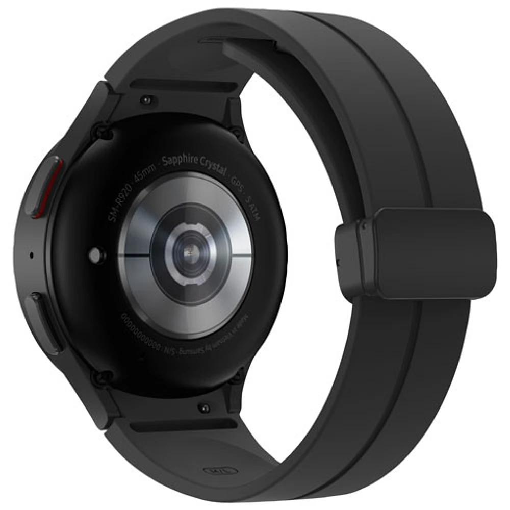 Montre intelligente de 45 mm Galaxy Watch5 Pro (GPS) de Samsung avec moniteur fréquence cardiaque - Noir