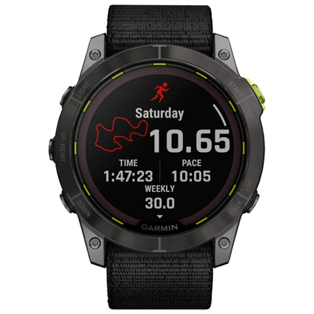 Montre intelligente multisport solaire Bluetooth de 51 mm Enduro 2 de Garmin - Noir