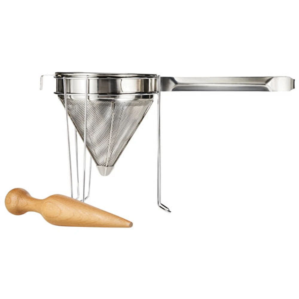 Weston Cone Strainer and Pestle Set - Stainless Steel