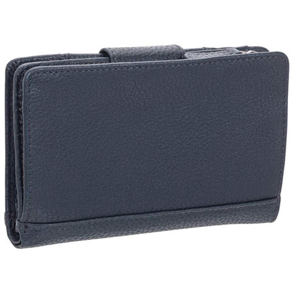 Mancini Pebble RFID Genuine Leather Bi-fold -Slot Clutch Wallet